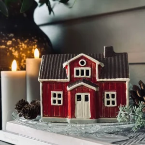 Lyshus Keramik - Rød Træhus 1/4-20 Thread