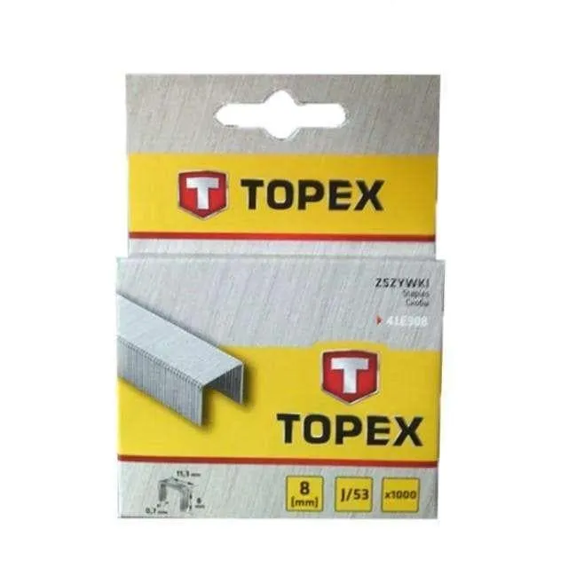 Topex - Hæfteklammer 8 Mm. - 1000 Stk.