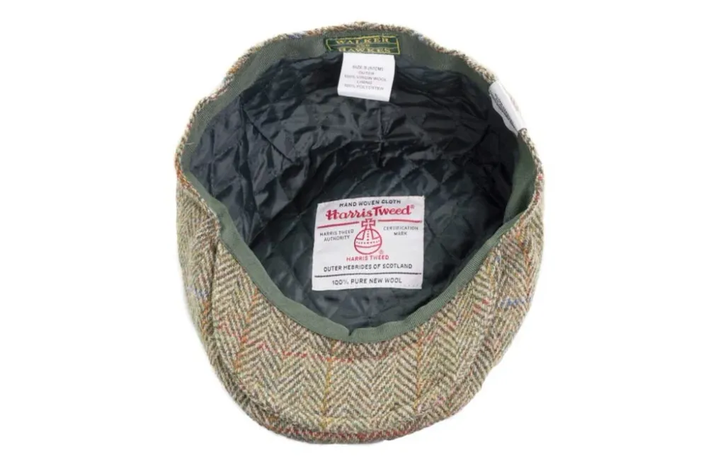 Oakmoor Harris Tweed sixpence hat, mosgrøn