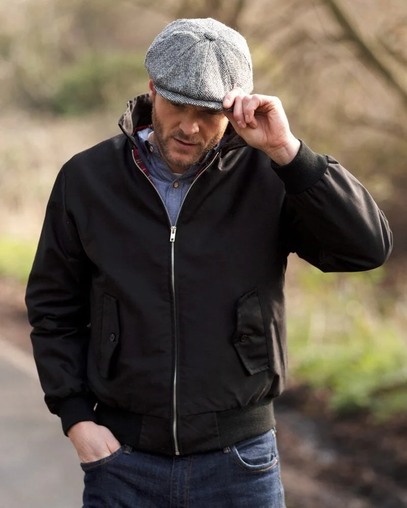 Thomas Harris Tweed Bakerboy hat, stålgrå