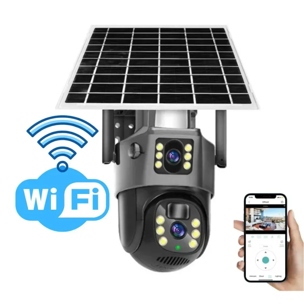 Solar Security Camera | 4K Wireless Surveillance 360° Rotation