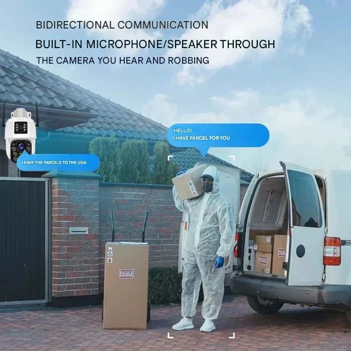 Solar Security Camera | 4K Wireless Surveillance 360° Rotation