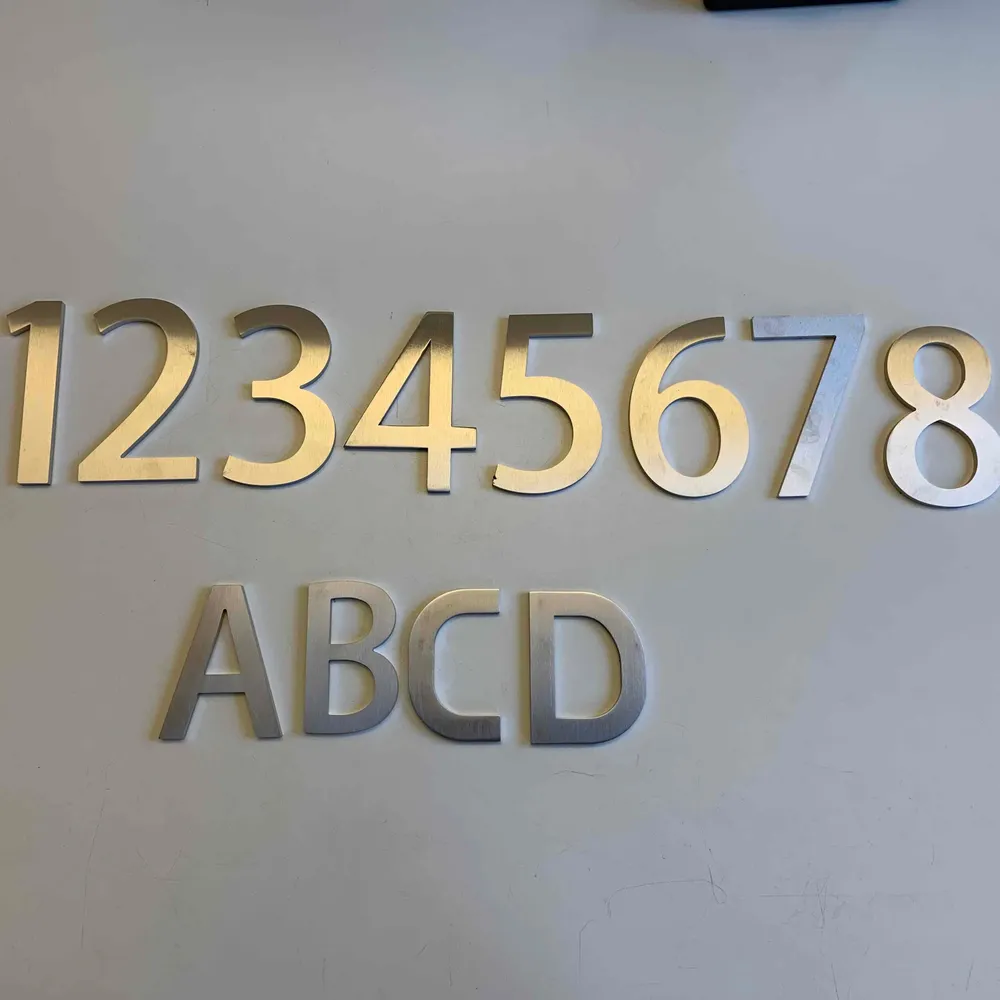 Vertical Address Standard husnumre i rustfri chromed 5