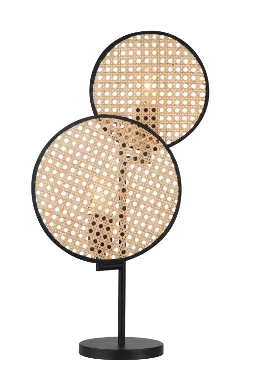 GoodHome Tonkin 2-punkts bordlampe med E27-fatning i rattan