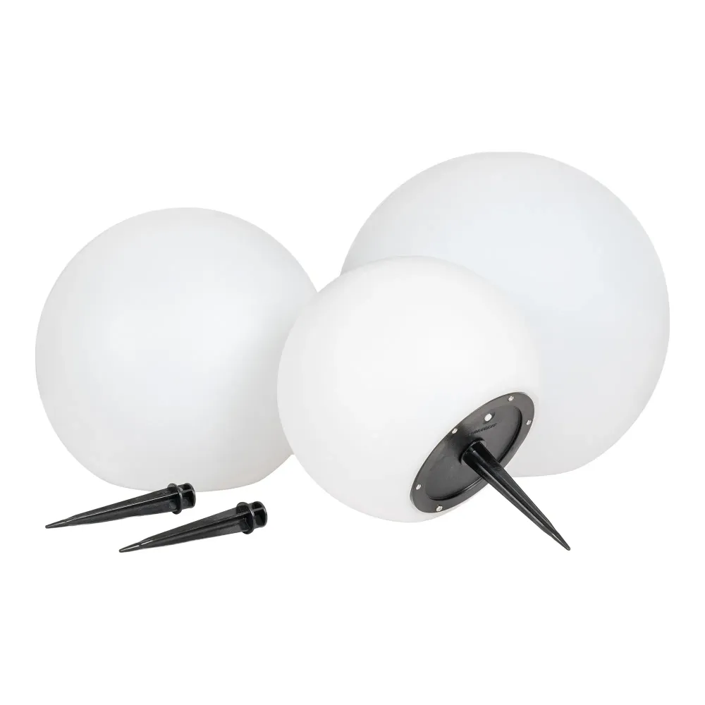 HOUSE NORDIC Lifton LED lampe, m. integreret solceller (sæt af 3)