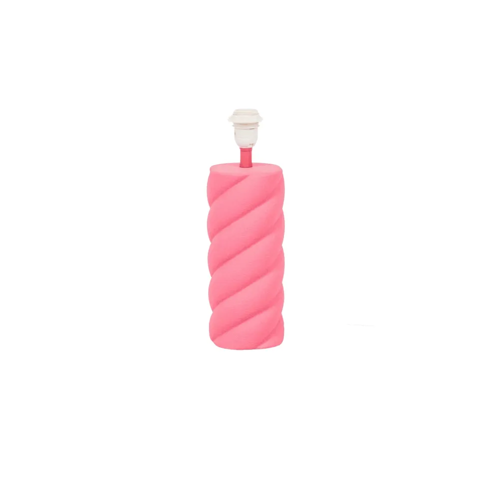 Housevitamin Twisted Candy Bordlampe - Keramik- Neon Blush