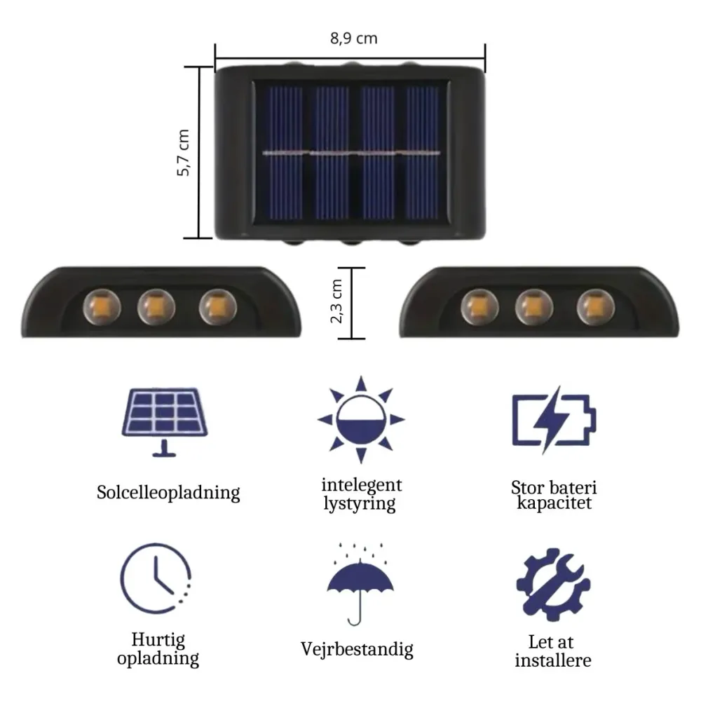 LED Powered Lampe til husnummer