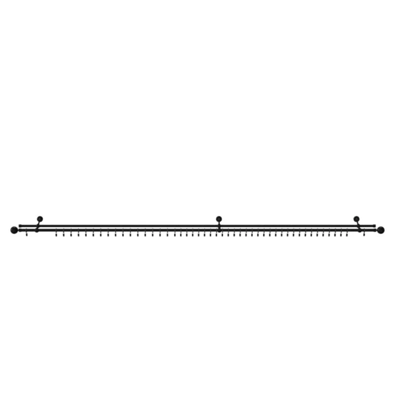 Dobbel Gardinstang GoodHome Araxosi 19 mm 240 cm med kugle, ebony