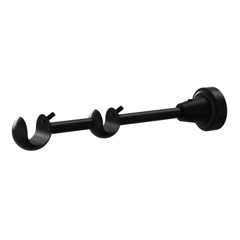 Dobbel Gardinstang GoodHome Araxosi 19 mm 240 cm med kugle, ebony