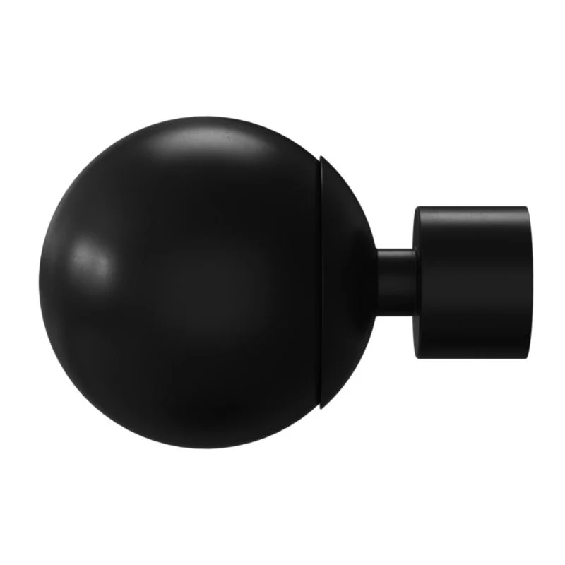Dobbel Gardinstang GoodHome Araxosi 19 mm 240 cm med kugle, ebony