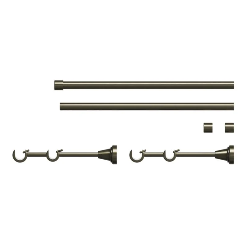 Dual gardinstang Goodhome Antiki II 16 mm 160 cm kugle guld