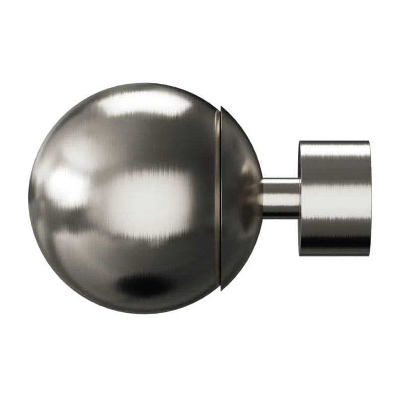 GoodHome Athens II dobbelte gardinstang 19 mm 240 cm kugle grå