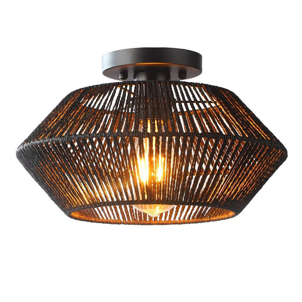 Bamboo Woven Ceiling Light | Handcrafted Natural Shade