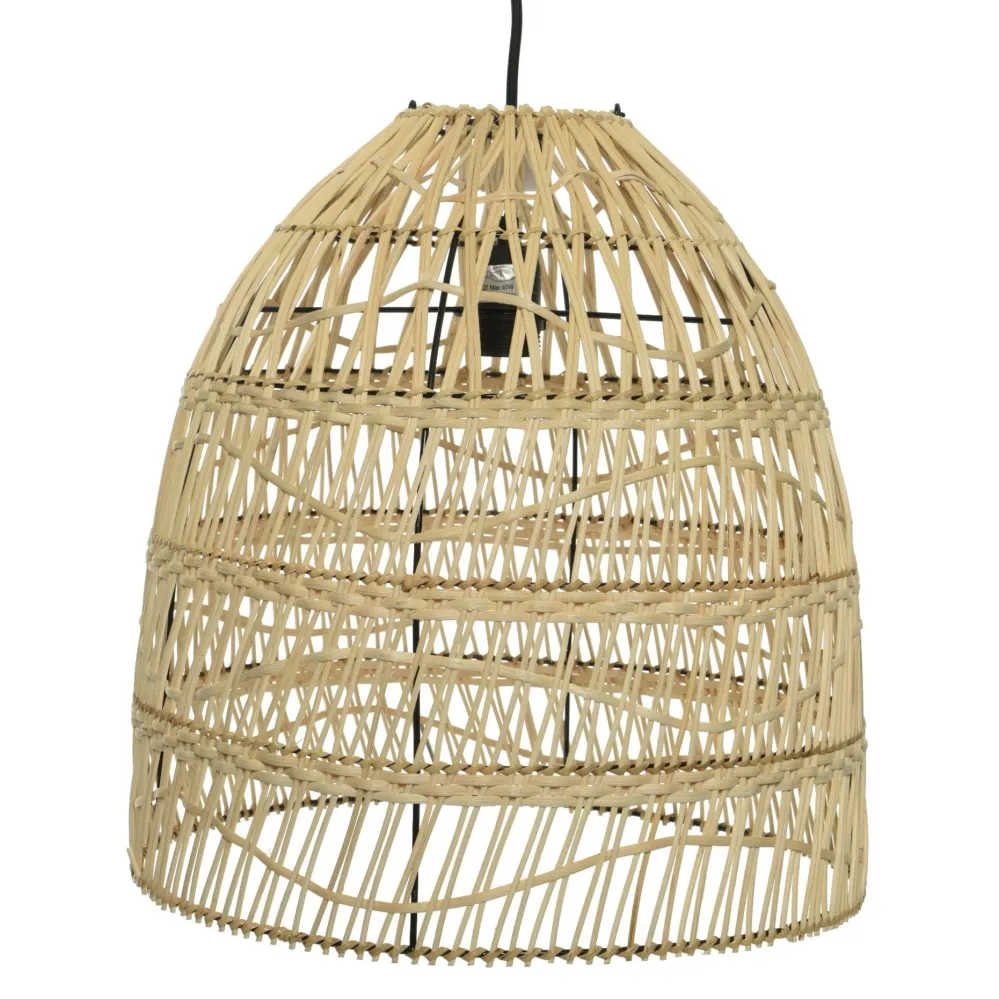 Luna Rattan Pendant Light Large Ella James