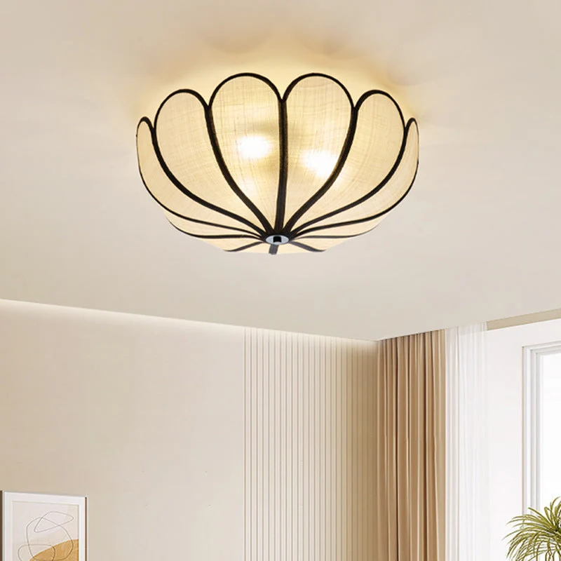French Rattan Ceiling Light | Lotus Flower Woven Design %e2%88%85