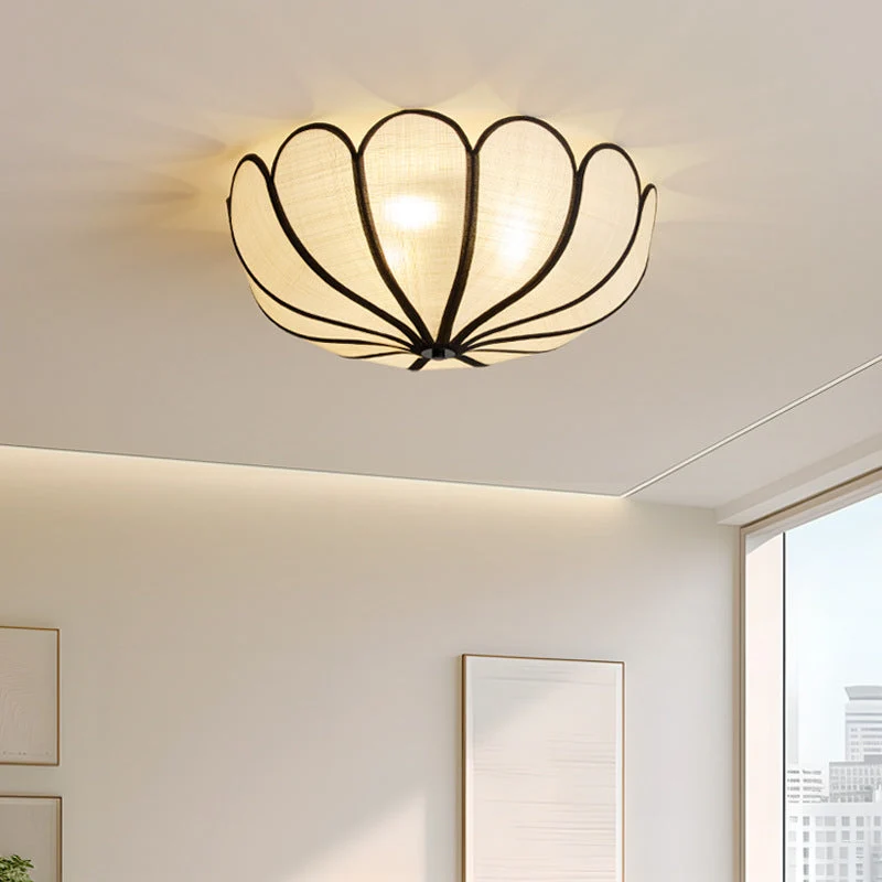 French Rattan Ceiling Light | Lotus Flower Woven Design %e2%88%85