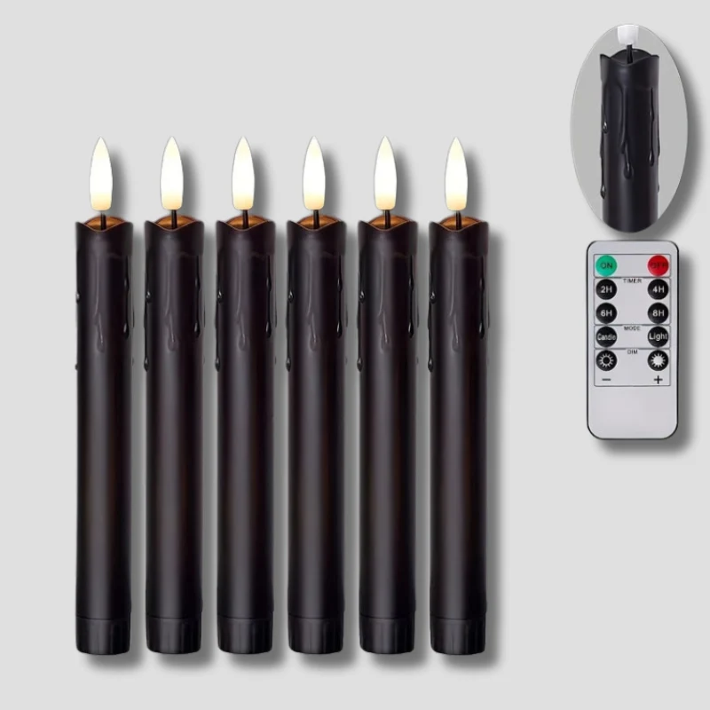 LED Taper Candles Set | Remote Control Flameless Lighting