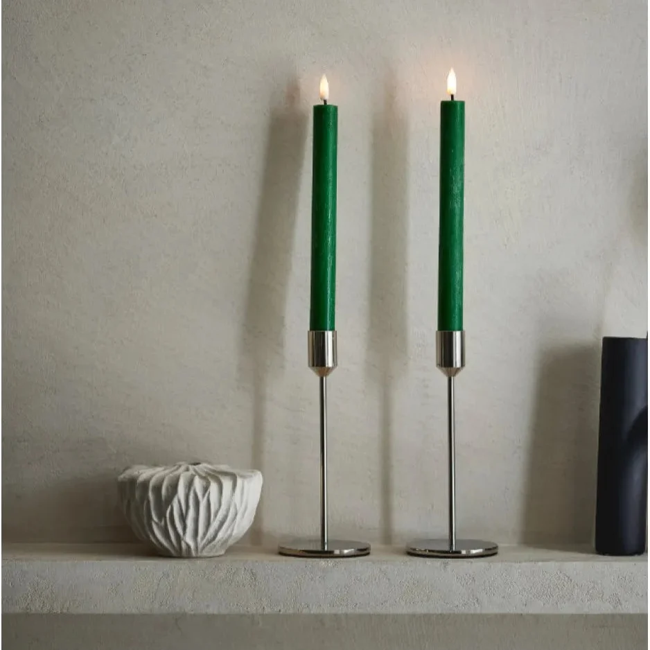 LED Chandelier Candles Green | set 2 Light Style London