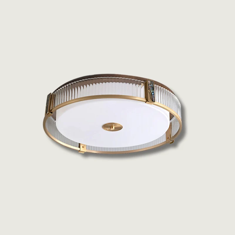 Modern Ceiling Light | Brass Frame Acrylic Shade Diameter