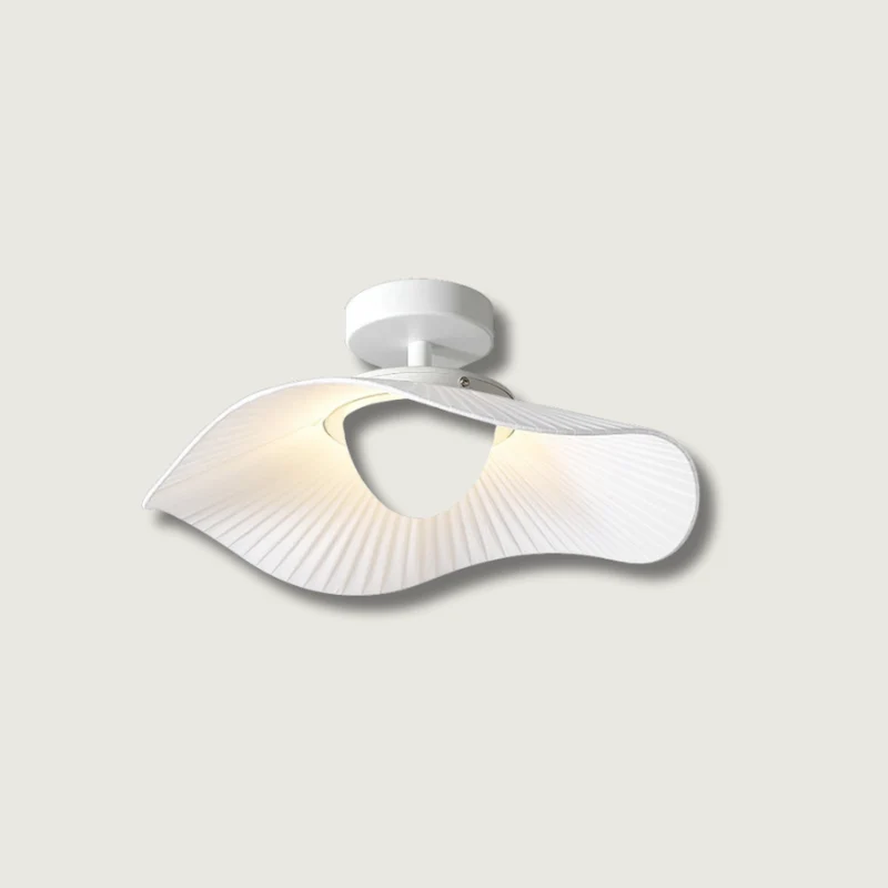Modern Ceiling Light | Pleated Wave Design Warm Glow Diameter