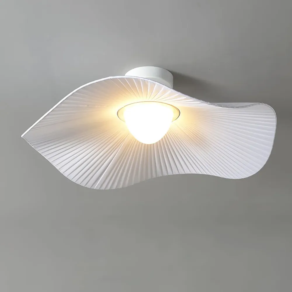 Modern Ceiling Light | Pleated Wave Design Warm Glow Diameter
