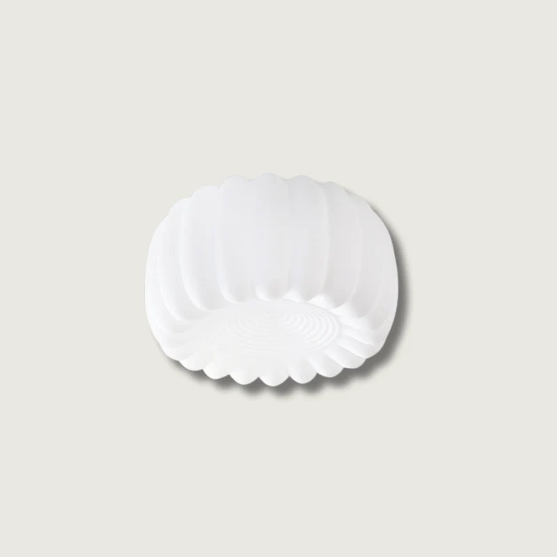 Modern Ceiling Light | White Fluted Design