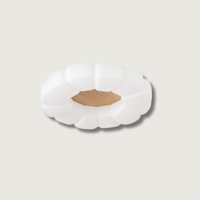 Modern Floral Ceiling Light | White Acrylic Petal Design
