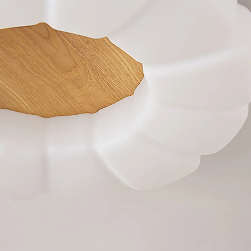 Modern Floral Ceiling Light | White Acrylic Petal Design