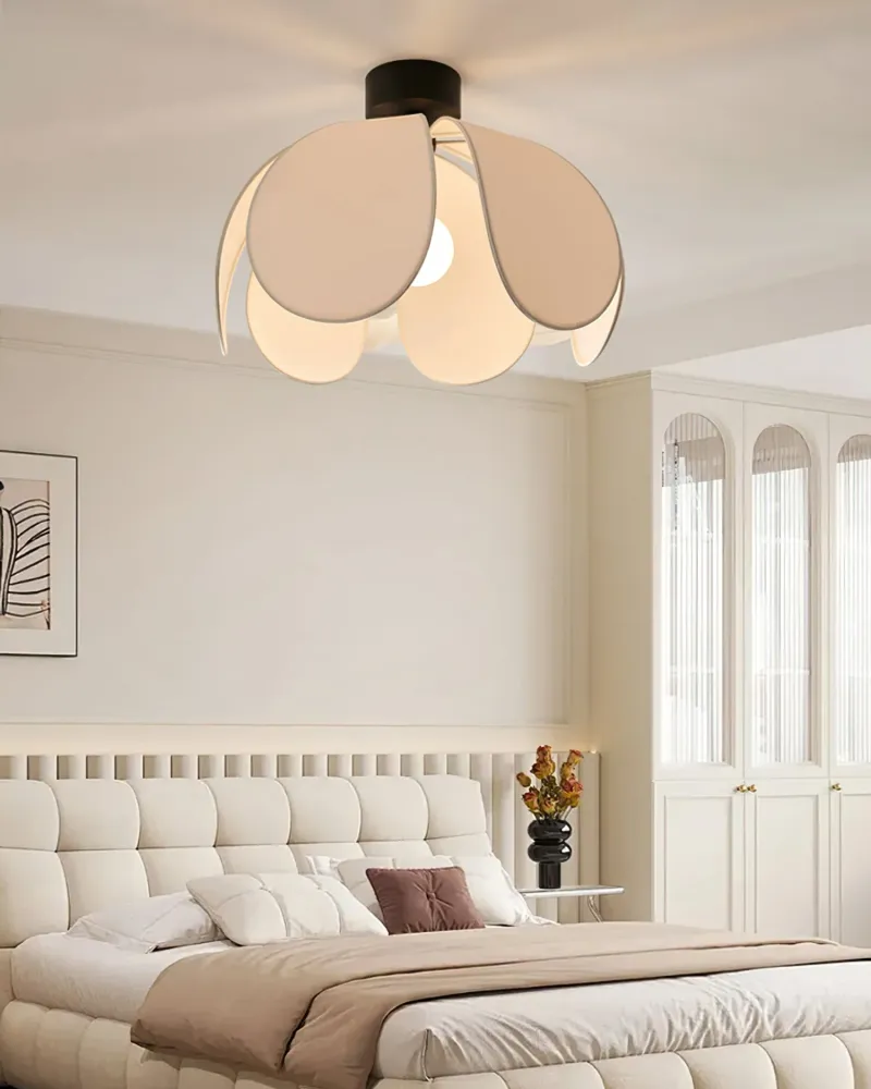 Modern Floral Ceiling Light | White Petal Design Diameter