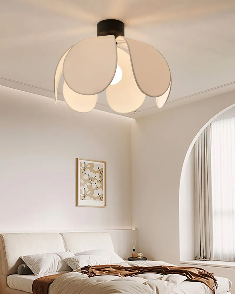 Modern Floral Ceiling Light | White Petal Design Diameter