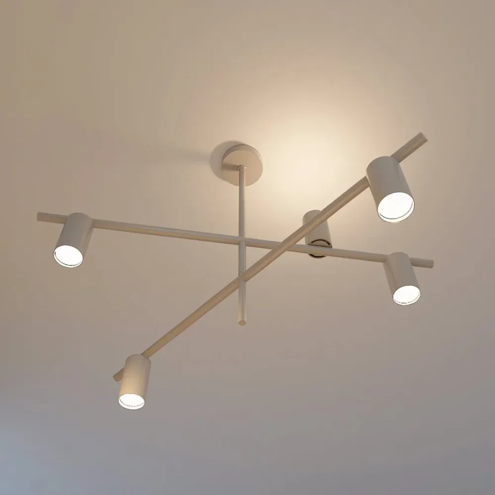 Modern LED Ceiling Light | Asymmetrical Cylinder Design Sand