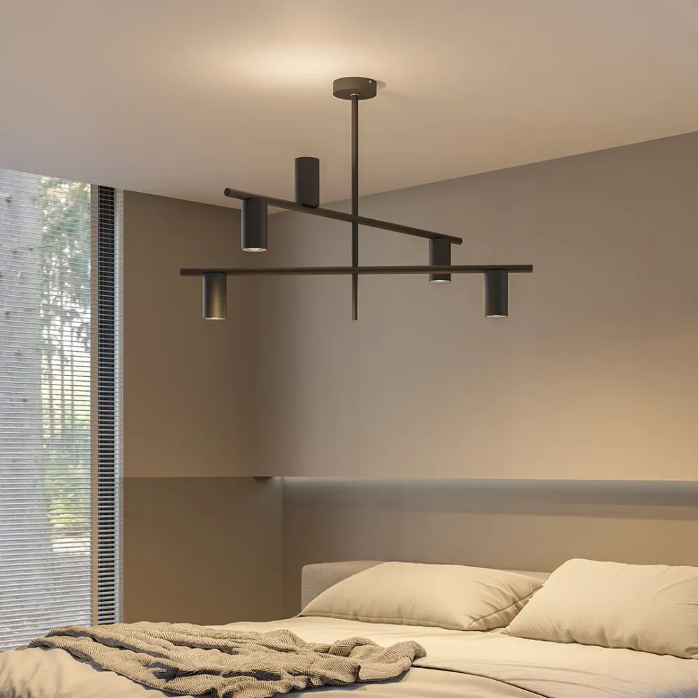 Modern LED Ceiling Light | Asymmetrical Cylinder Design Sand