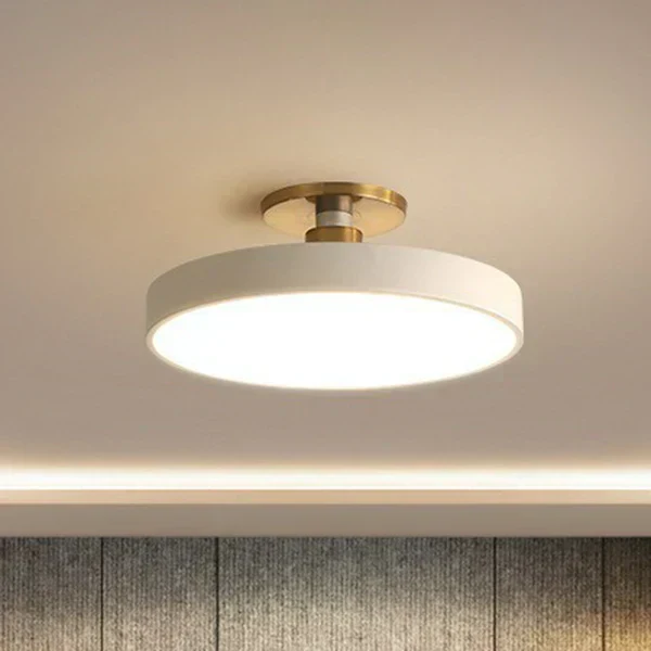 Modern Nordic Ceiling Light | Blue Disc LED Fixture White