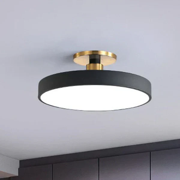 Modern Nordic Ceiling Light | Blue Disc LED Fixture White