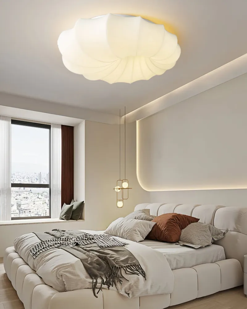 Modern Shell Ceiling Light | Sculpted Wave Design