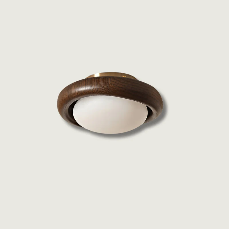Modern Wooden Ceiling Light | Minimalist Globe Design