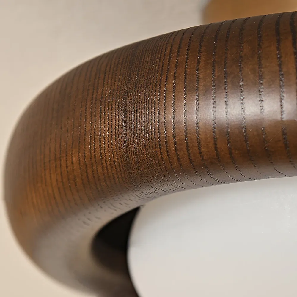 Modern Wooden Ceiling Light | Minimalist Globe Design
