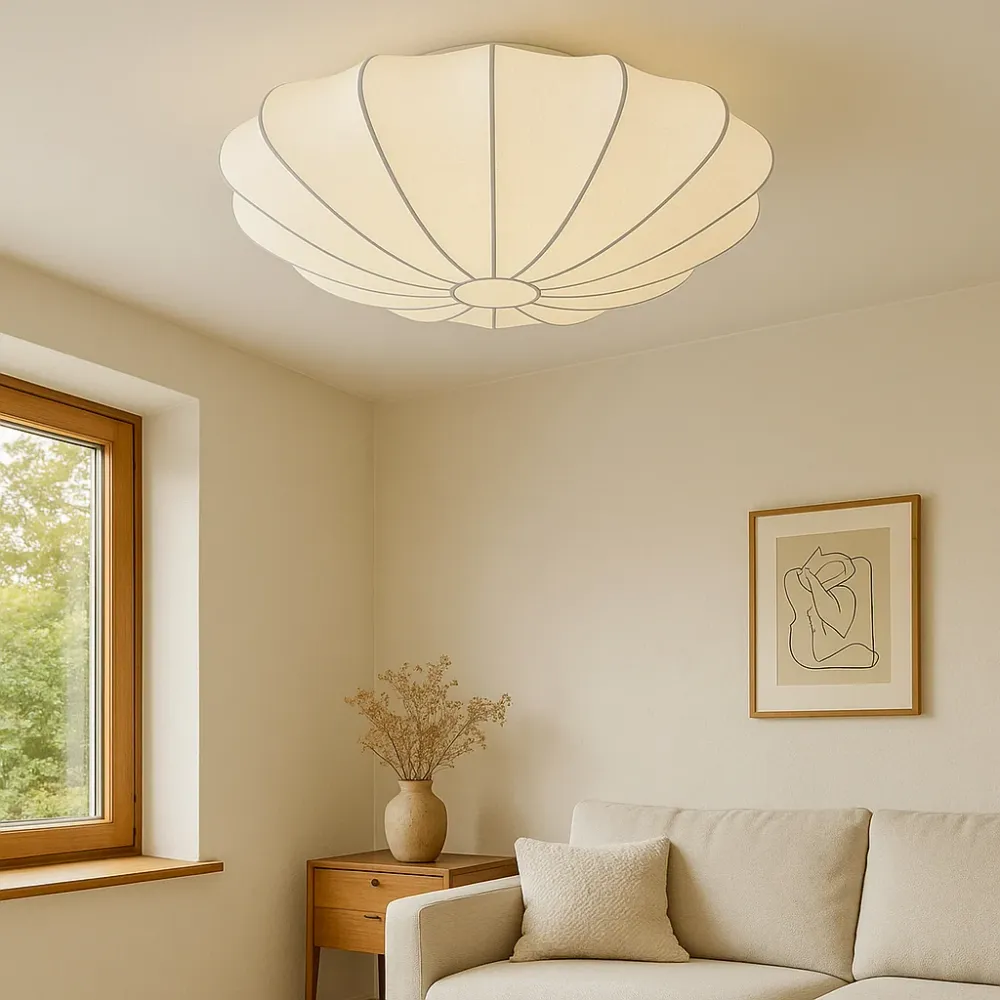 Shell Ceiling Light | Modern Scalloped Design 40cm