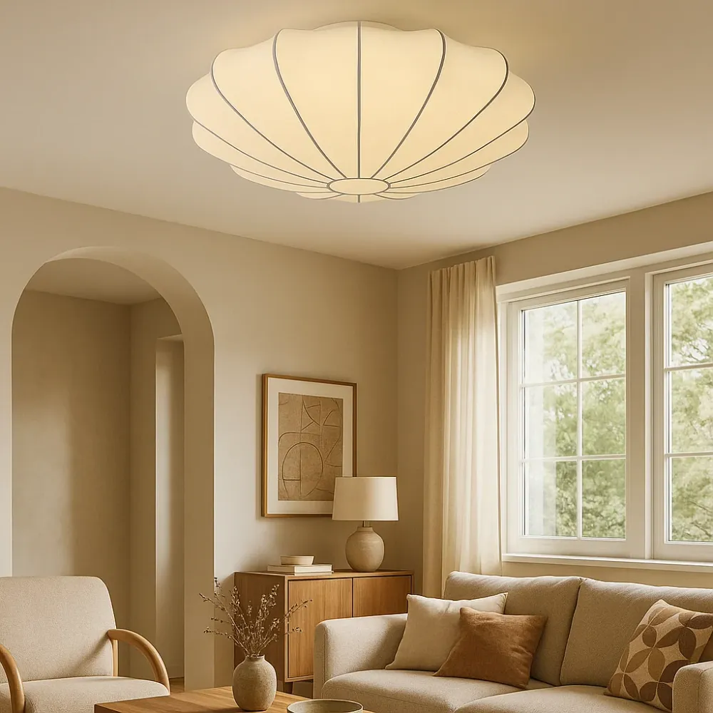 Shell Ceiling Light | Modern Scalloped Design 40cm