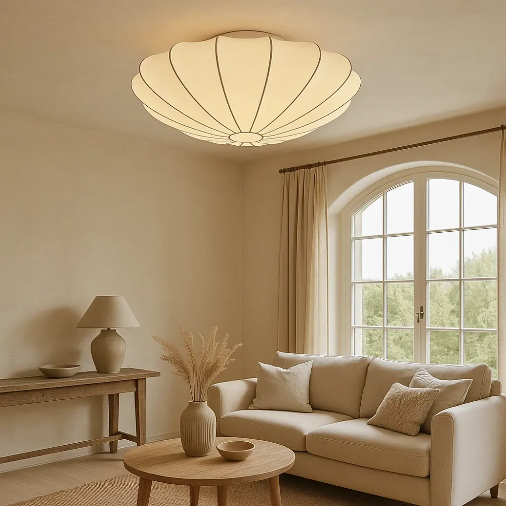 Shell Ceiling Light | Modern Scalloped Design 40cm