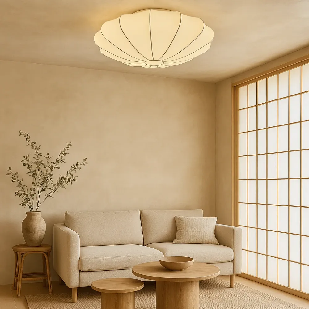 Shell Ceiling Light | Modern Scalloped Design 40cm