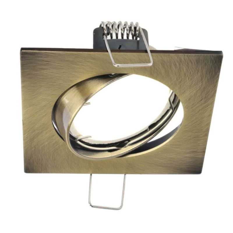 Indbygningsspot Edo Paril Brass IP20 kvadratisk customizable loftlampe i messing EDO777322 1 stk.