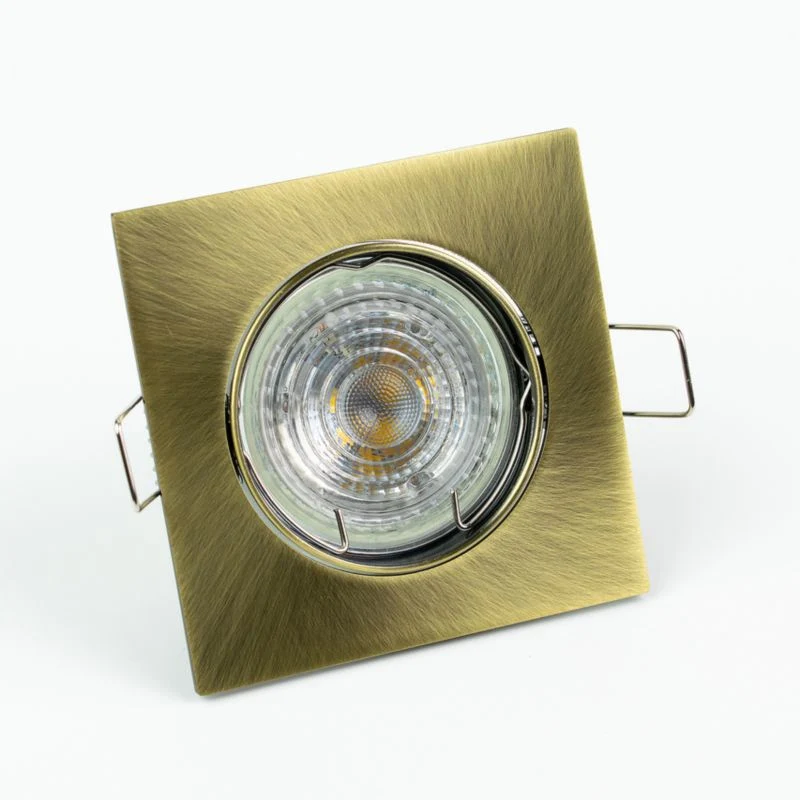 Indbygningsspot Edo Paril Brass IP20 kvadratisk customizable loftlampe i messing EDO777322 1 stk.