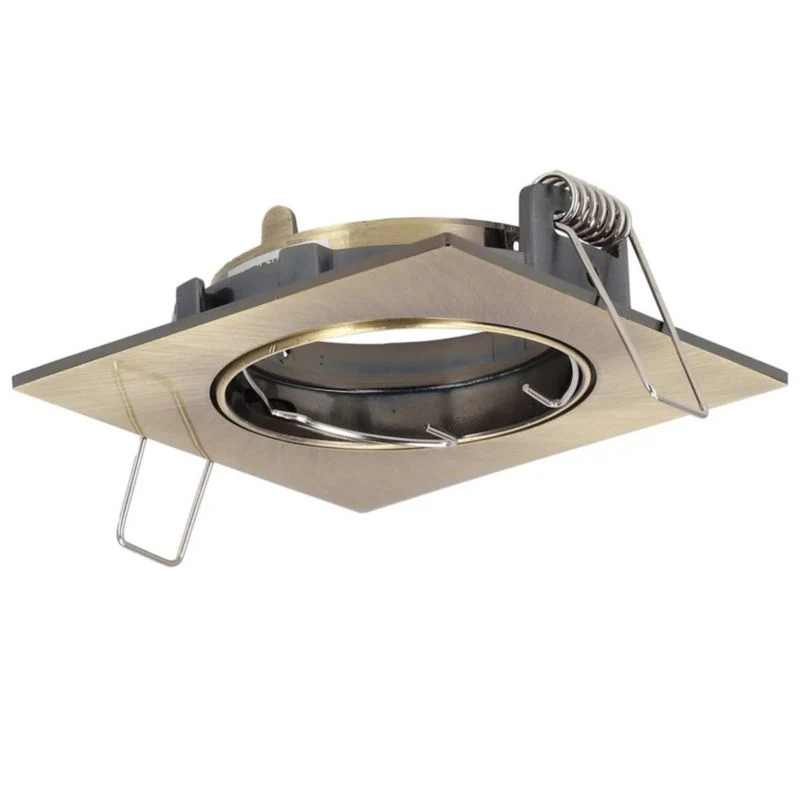 Indbygningsspot Edo Paril Brass IP20 kvadratisk customizable loftlampe i messing EDO777322 1 stk.
