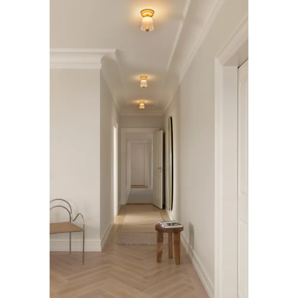 ASTEEA LOFTSLAMPE SATIN MESSING/OPAL