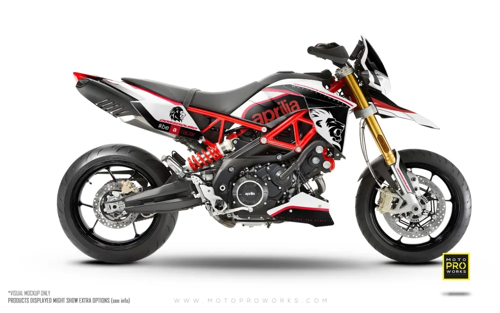 Aprilia Dorsoduro 750 / 900 / 1200 DEKOR - "Roar" (hvid/sort)