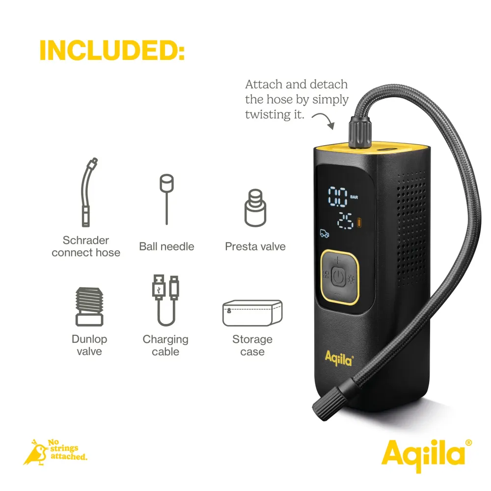 Aqiila Airbird C7 – Luftpumpe, bærbar kompressor