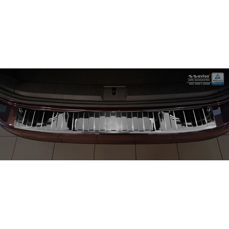 Avisa, Bagkofangerbeskytter, Blank Sort, Rustfritstål, passer til Volkswagen Passat 3G Variant 2014-2023 incl. Alltrack 'R...
