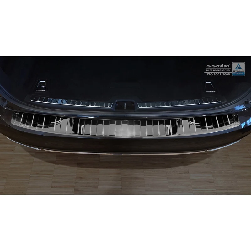 Avisa, Bagkofangerbeskytter, Blank Sort, Rustfritstål, passer til Volvo V90 9/2016- 'Ribs'