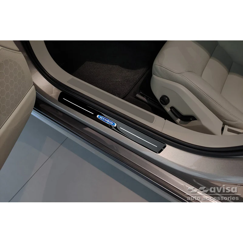 Avisa, Bagkofangerbeskytter, Blank Sort, Rustfritstål, passer til Volvo V90 2016- 'Hybrid' - 4-dele